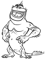Een kleurplaat van  monsters versus aliens